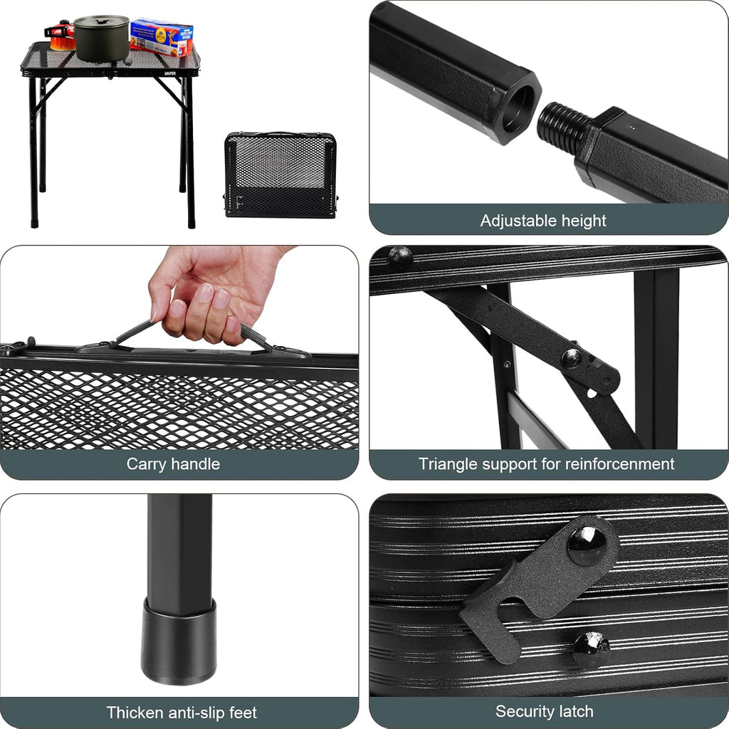 2 Ft Folding Camping Table,Small Lightweight Portable Grill Table