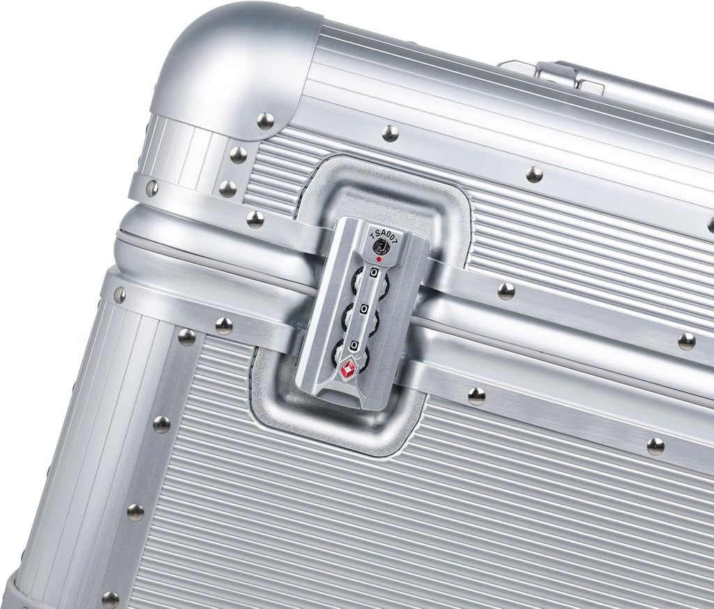 Full Aluminum Carry-On Rolling Camera Bag, Camera Case, Silver
