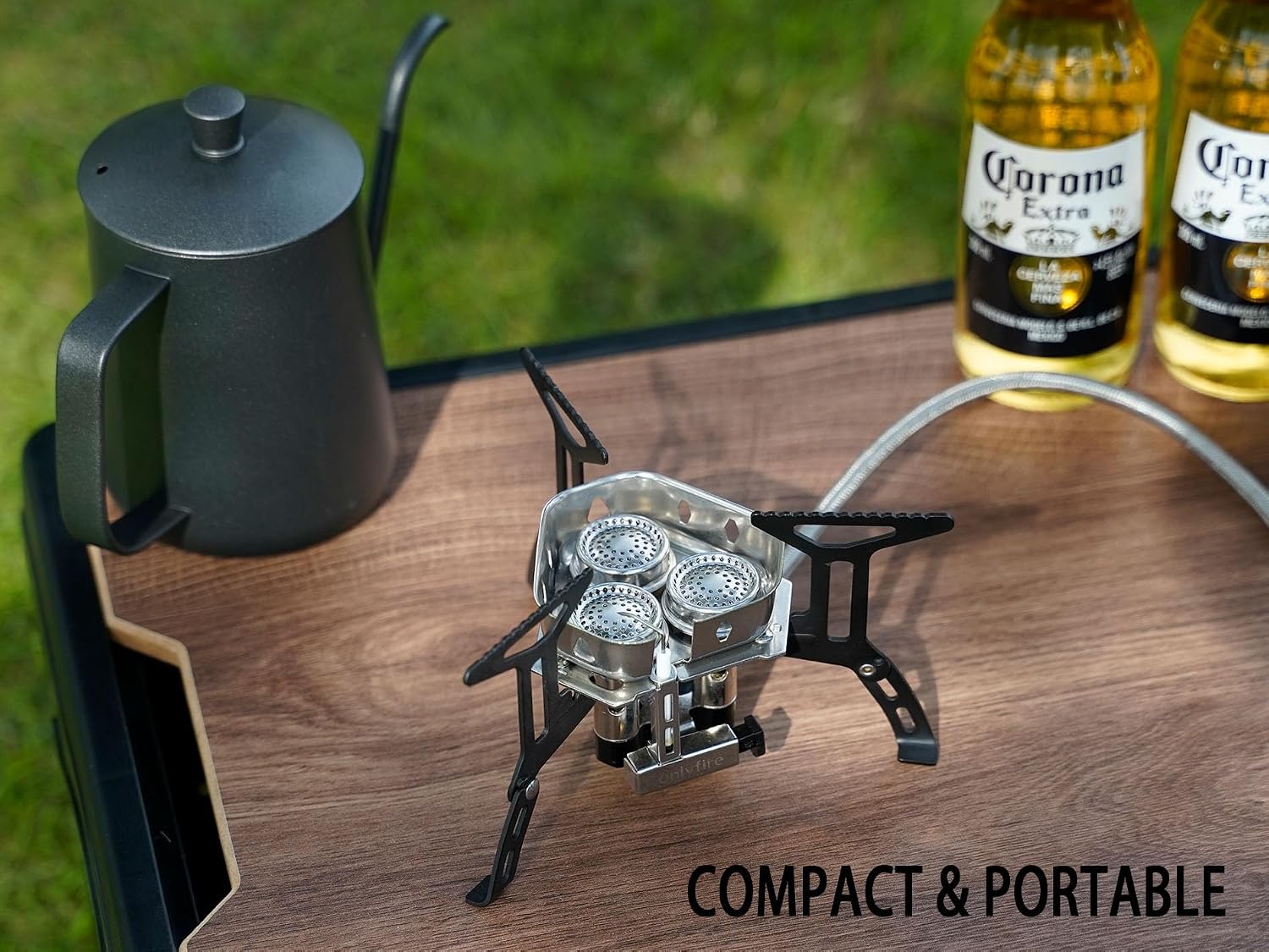 ONLYFIRE OUTDOOR LIVING Portable Camping Stove with 1LB Propane Gas Adapter