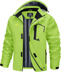 MAGCOMSEN Men's Lightweight Windbreaker Rain Jacket Raincoat with Detachable Hood for Hiking Fishing Activewear