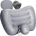 Crisonky Camping Pillow, Inflatable Pillow with 2-in-1 Air Pump Storage Bag
