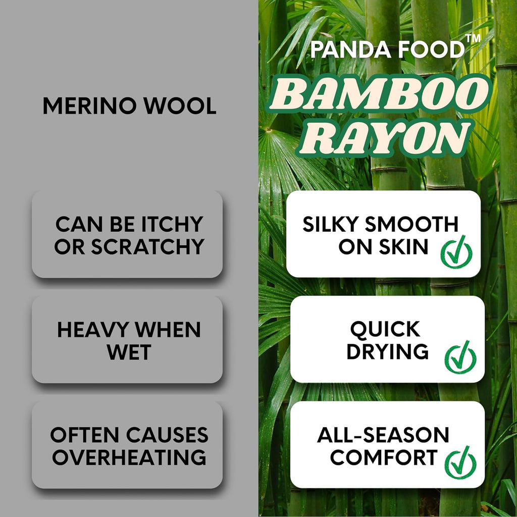 Bamboo Rayon Crew Hiking Socks | Premium Anti-Blister Warm Breathable | Cushioned for Sports | Men Women | 3 Pack