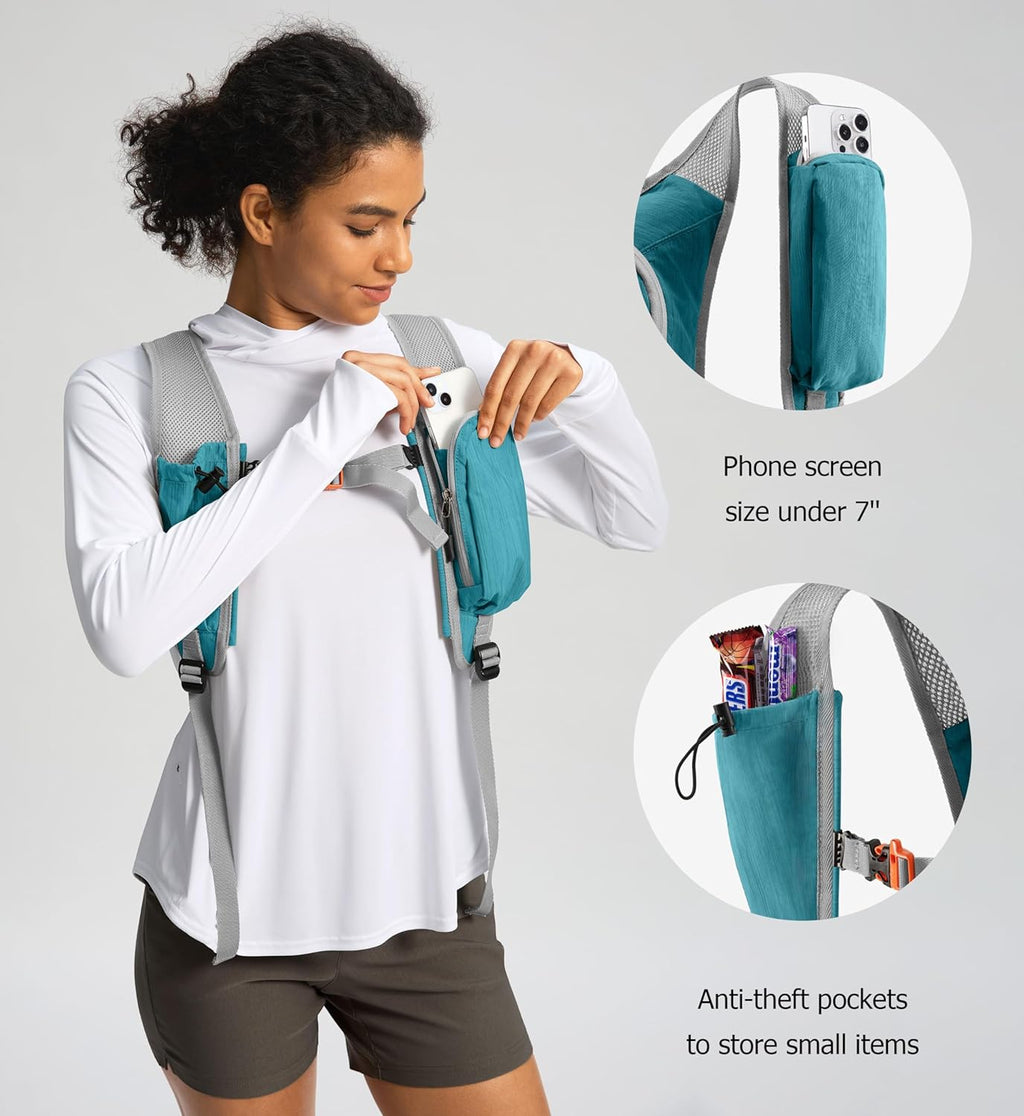 Uselike 10L Small Hiking Backpack Travel Daypack Lightweight Packable Back Pack for Women Men(Teal Blue)