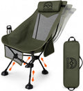 Compact High Back Camp Chair - Adjustable Height & Recline