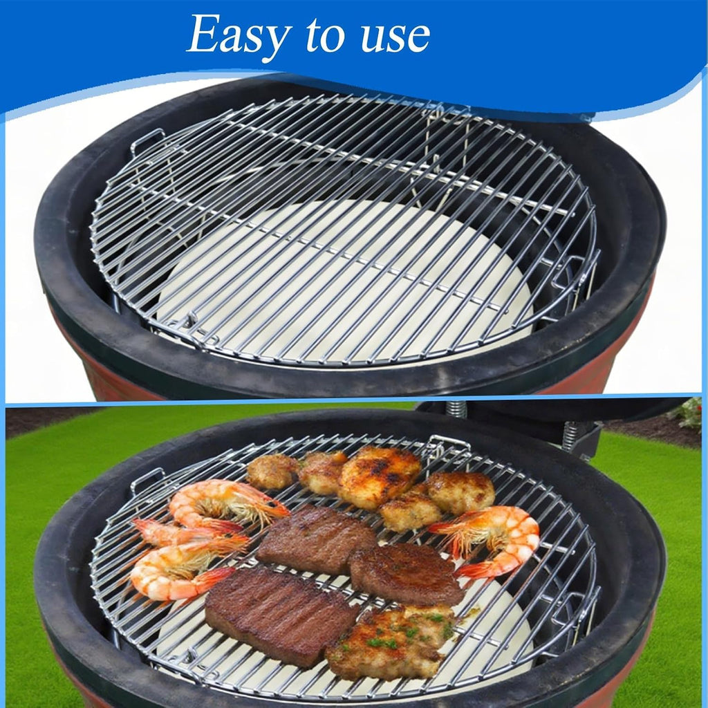 S2C (1-Pack) Cooking Grate System Grilling Accessory for 18" Kamado Joe Classic, Large Big Green Egg, Coyote The Asado Cooker, Pit Boss and Other kamado Grill