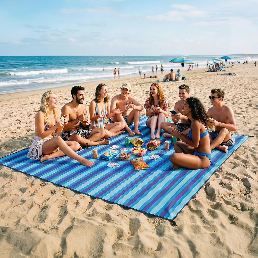 OIGAE Beach Blanket Waterproof Sandproof Oversized Beach Mat