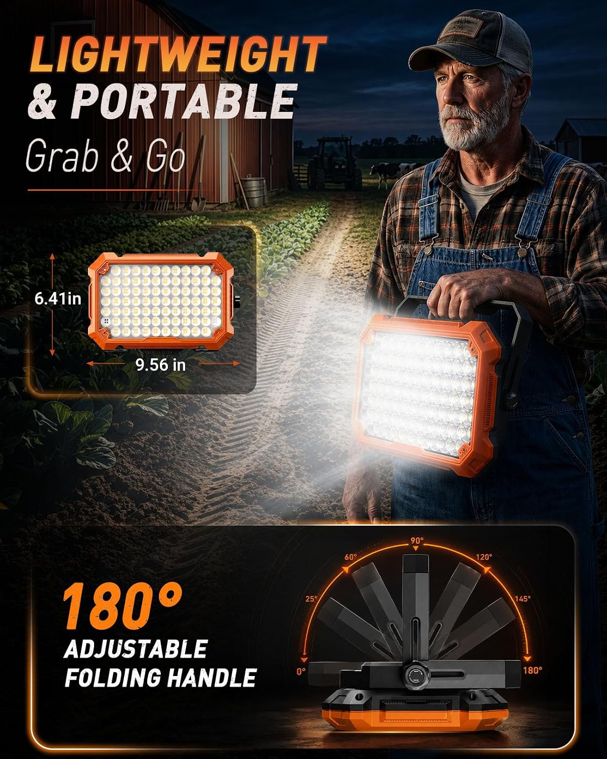 LED Work Light: Rechargeable Portable Magnetic Work Light