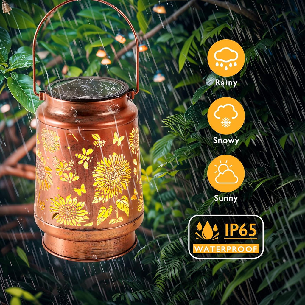 Homemory Gifts for Women, Solar Sunflower Lanterns Outdoor Lights