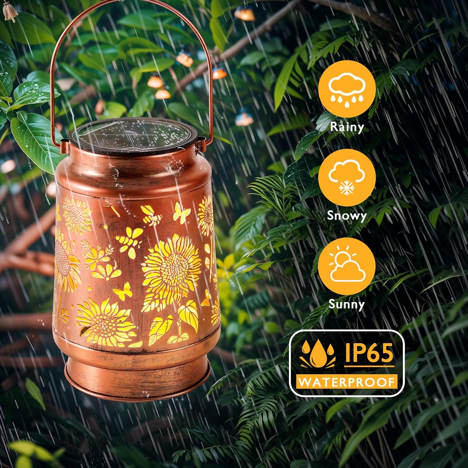 Homemory Gifts for Women, Solar Sunflower Lanterns Outdoor Lights