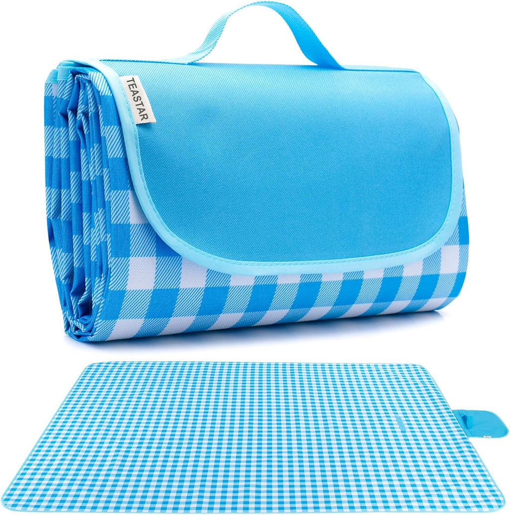 Large Picnic Blanket Waterproof Sand Free Beach Mat Foldable Picnic Mat Sandproof Beach Blanket Extra Large Grass Concert Blanket for Sporting Events, Family Picnic, Camping, Travel, Park