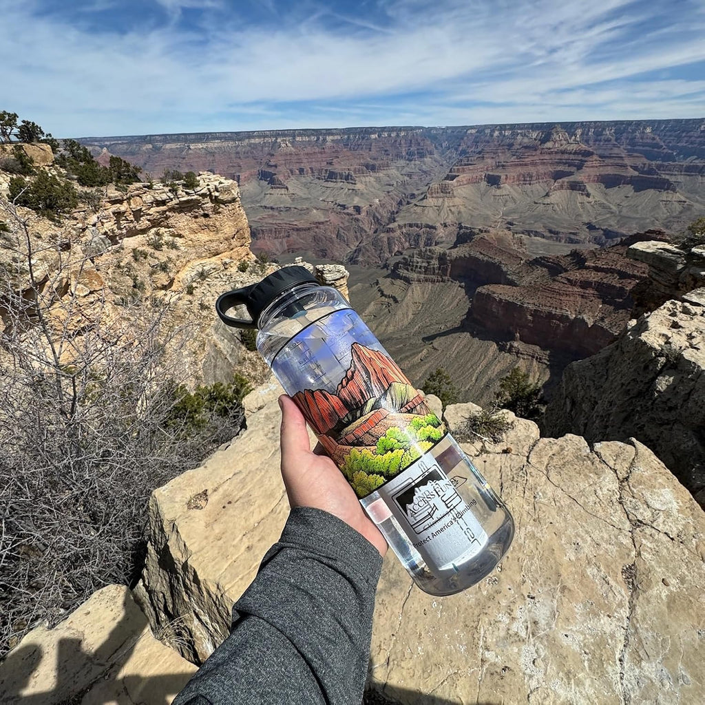 Epic Water Filters Nalgene OG Water Bottle with Filter, USA Made, BPA Free, Removes 99.99% Tap Water Contaminants, Forever Chemicals, Access Fund 24, 48 oz