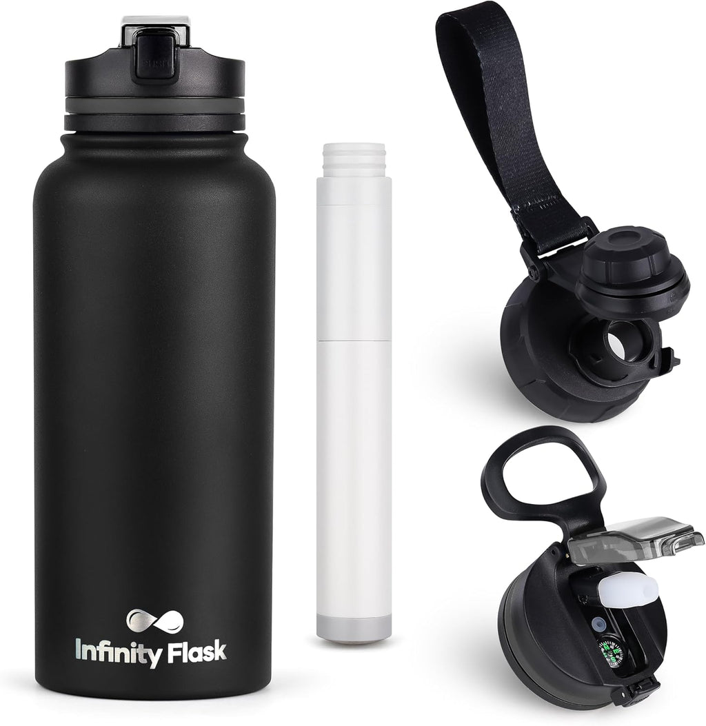 Filtered Water Bottle 32 oz Stainless Steel | Infinity Flask