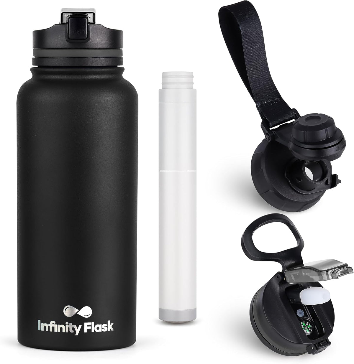 Filtered Water Bottle 32 oz Stainless Steel | Infinity Flask