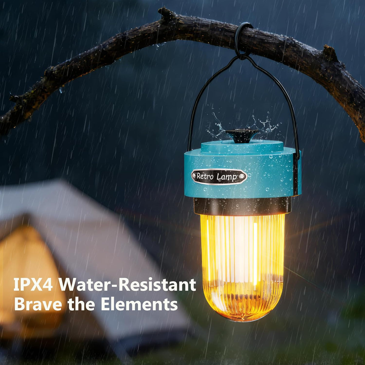 HOMY Rechargeable Camping Lantern 8H Runtime Stepless Dimmable Warm Light
