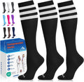 NEWZILL Medical Compression Socks for Women & Men, 20-30 mmHg Knee-High Support for Circulation, All-Day Comfort for Work Travel Running Cycling and Fitness