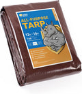 GUARD SHIELD Brown/Green Tarp Waterproof 12x16 Feet All Purpose 7mil Tarps