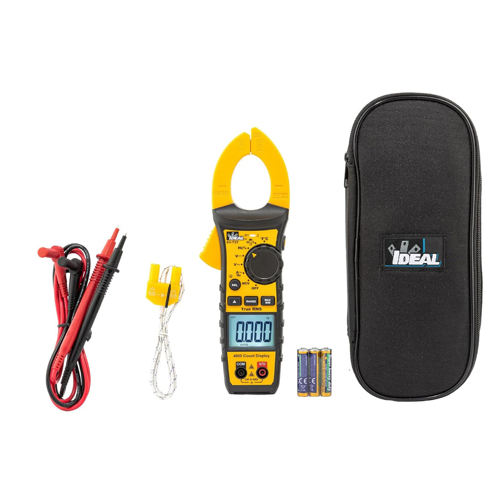 Ideal Electrical Digital AC Clamp Meter, 61-737, 400A, 600V