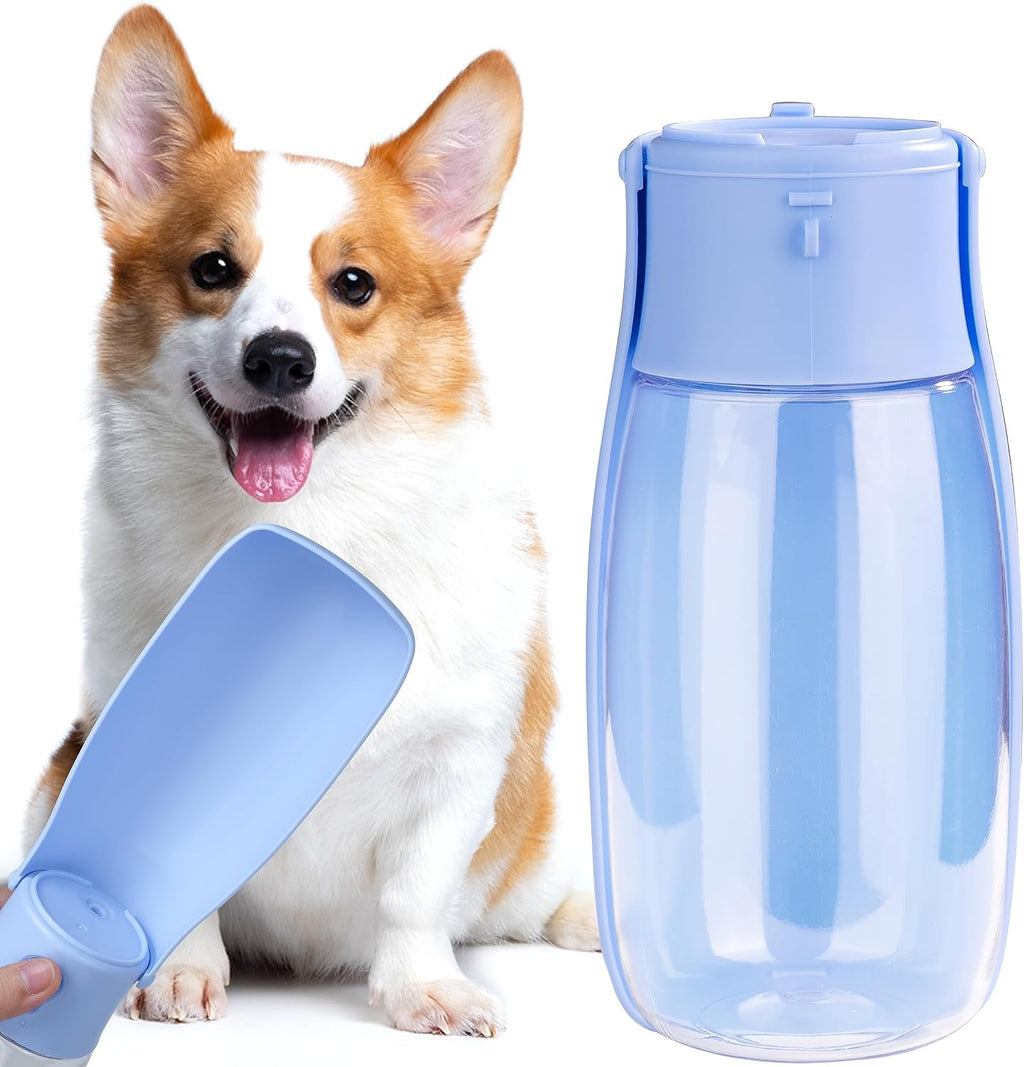 Foldable Dog Water Bottle, Portable Water Dispenser for Cat, Rabbit, Puppy and Small Animals, the Perfect Dog Gifts and Dishwasher Safe Pet Accessories for Walking, Hiking, Travel