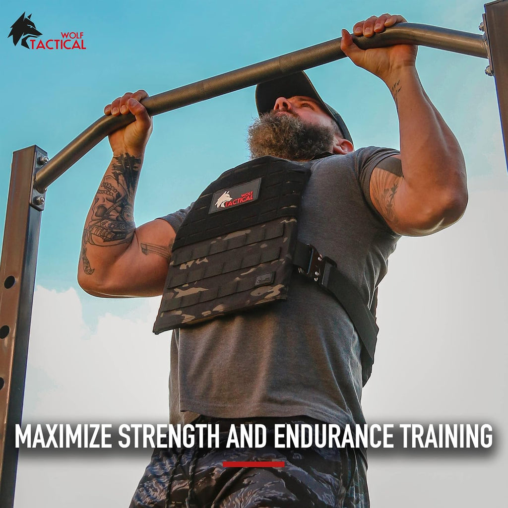 WOLF TACTICAL Quick-Release Weighted Vest for Men Workout Vest, Strength Training Weight Vests Weighted Vest Men