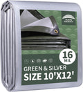 RAINDEWAY Tarps Heavy Duty Waterproof 10x12FT 16 Mil Protective Tarp Cover