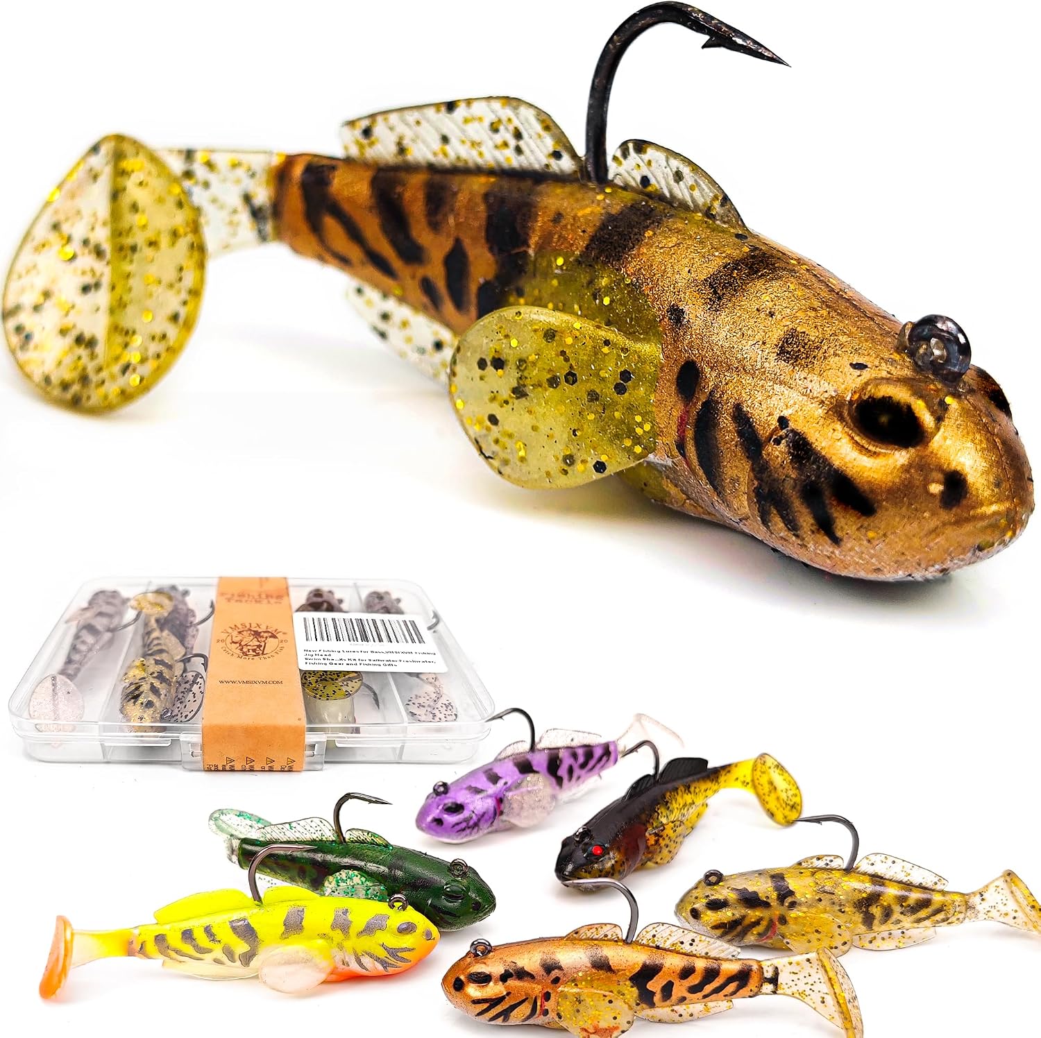 Soft Fishing Lures Paddle Tail Swim Baits for Bass Fishing