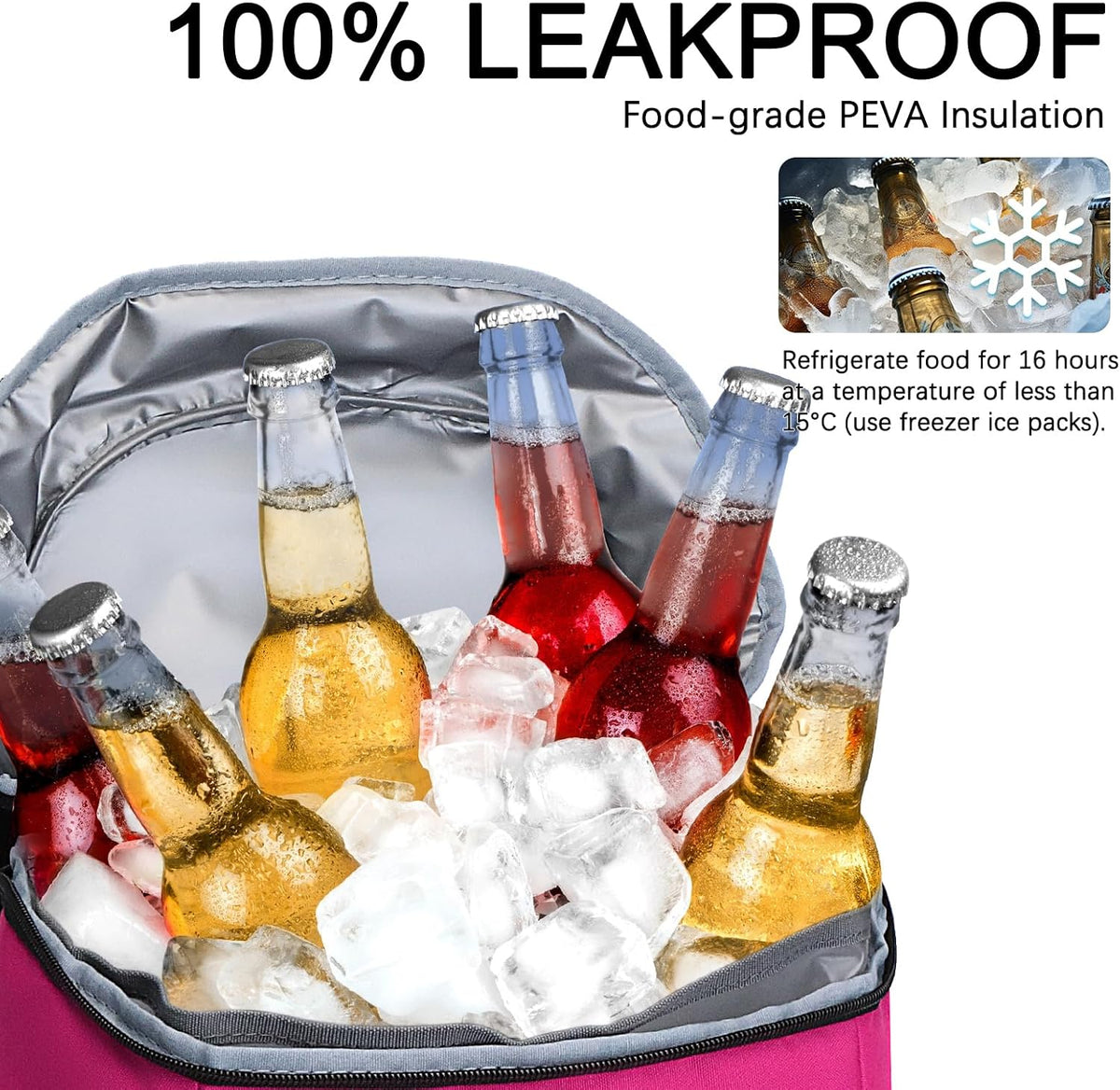 Cooler Backpack Insulated Leak Proof,Small Soft Coolers Bag for Men and Women Camping,Travel,Beach,Hiking,Picnic