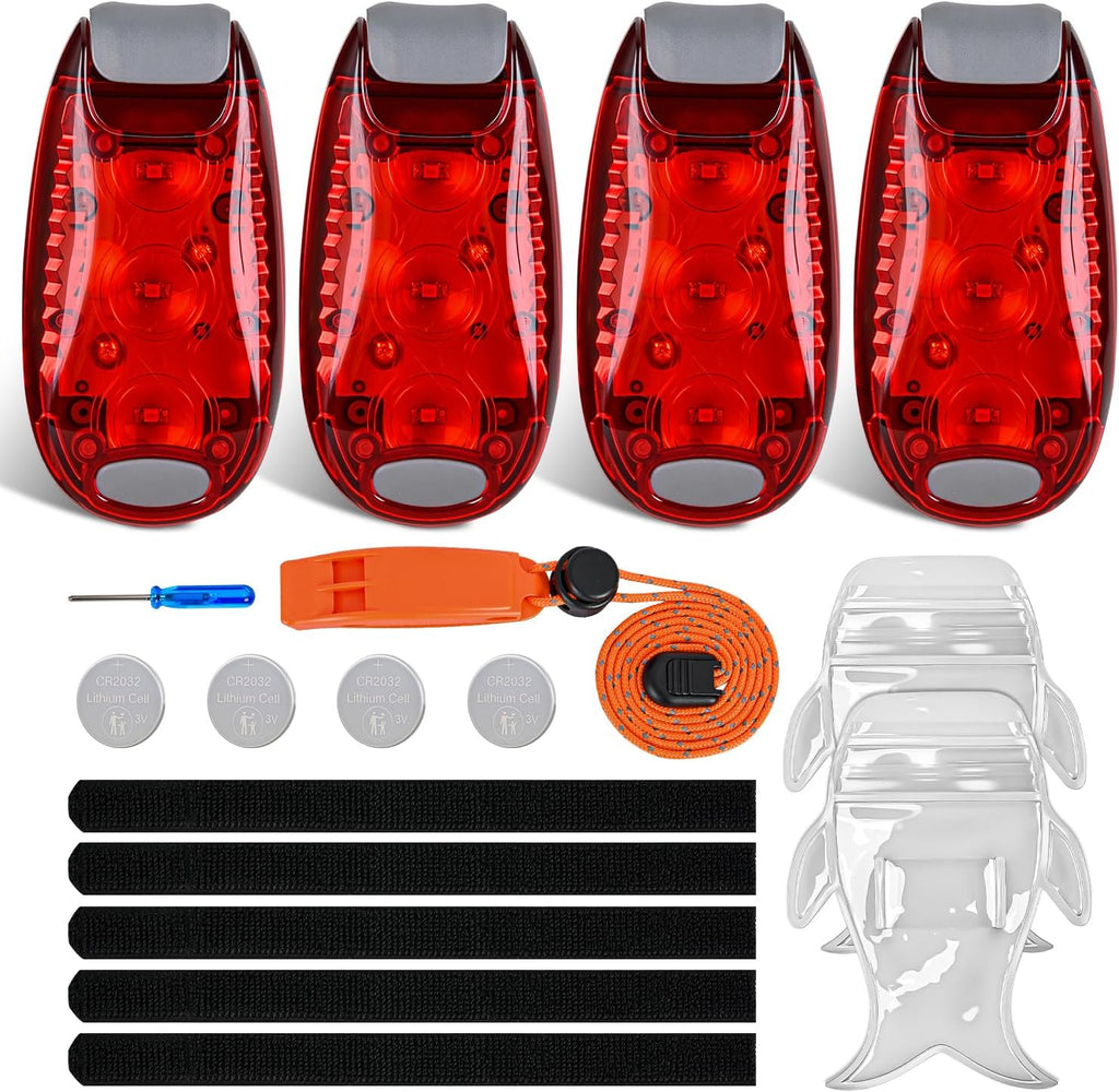 Nilight LED Safety Light 4PCS Red Marine Navigation Bike Tail Lights