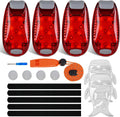 Nilight LED Safety Light 4PCS Red Marine Navigation Bike Tail Lights