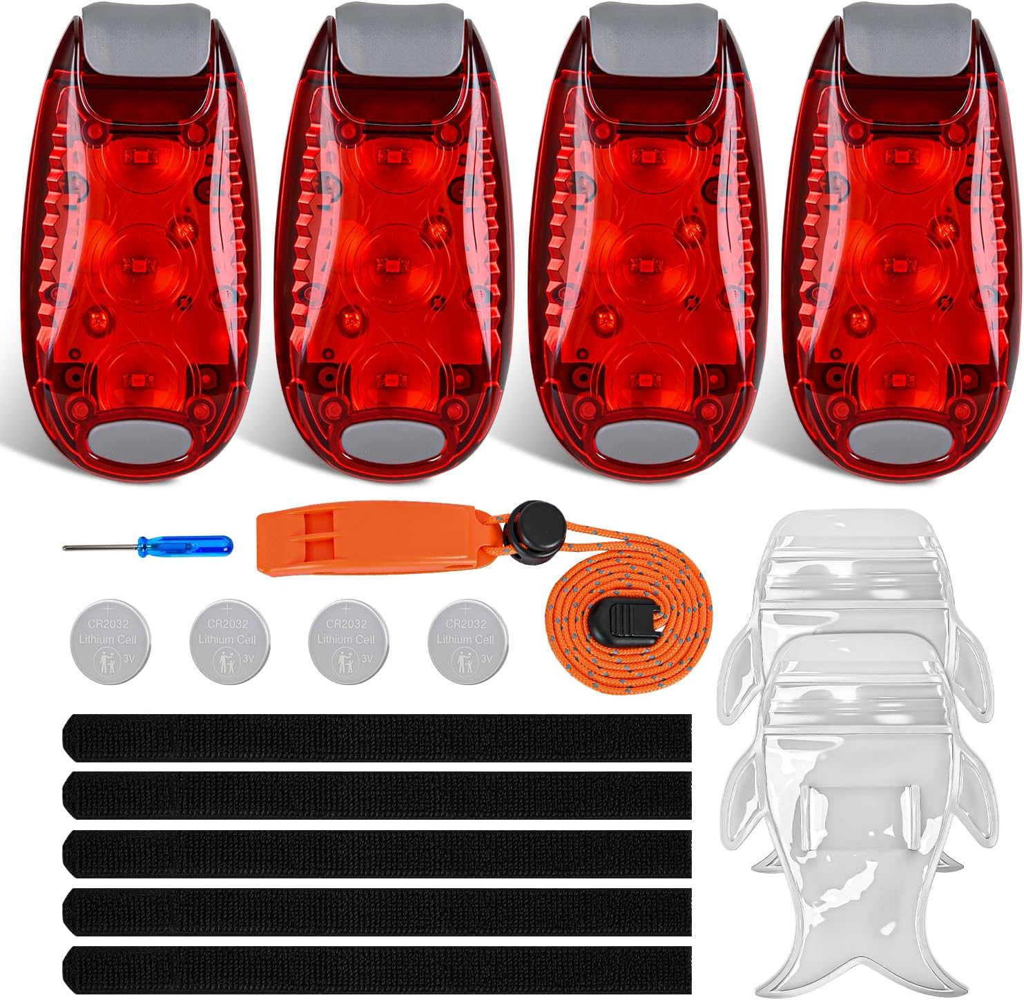 Nilight LED Safety Light 4PCS Red Marine Navigation Bike Tail Lights