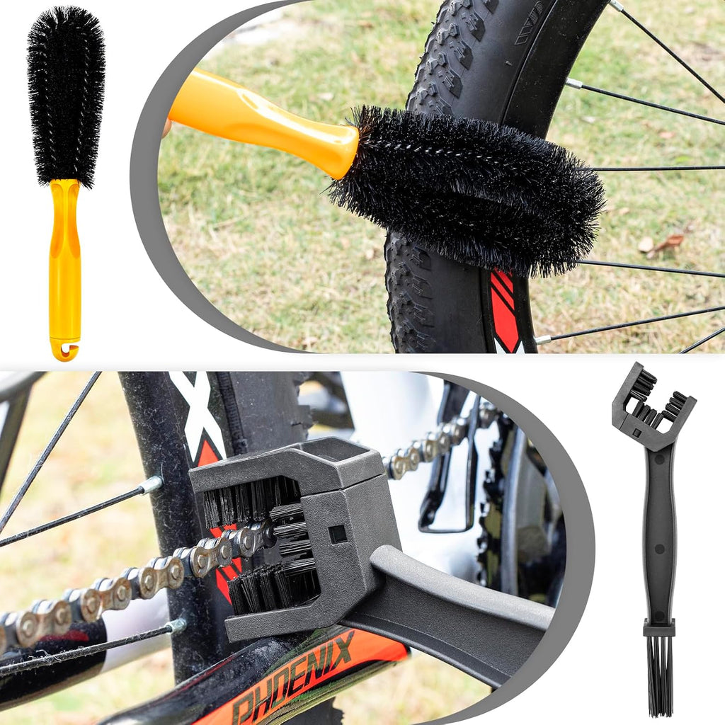 focopot Bike Chain Cleaner Kit with Bike Chain Degreaser,Scrubber,Lube