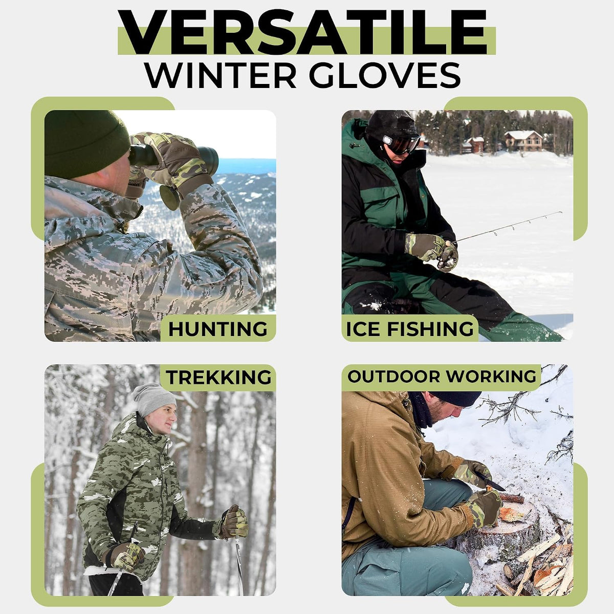 HANDLANDY Winter Work Gloves, 3M Thinsulate Waterproof Insulated Glove for Men Women