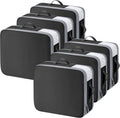 DIMJ Clothes Storage Bag 6 Pack, 19L Compression Storage Bags for Blanket, Sweater, Jacket, Closet, Sheet Storage Organizer with Window Handle, Compression Packing Cubes Space Saver Bags with Zipper