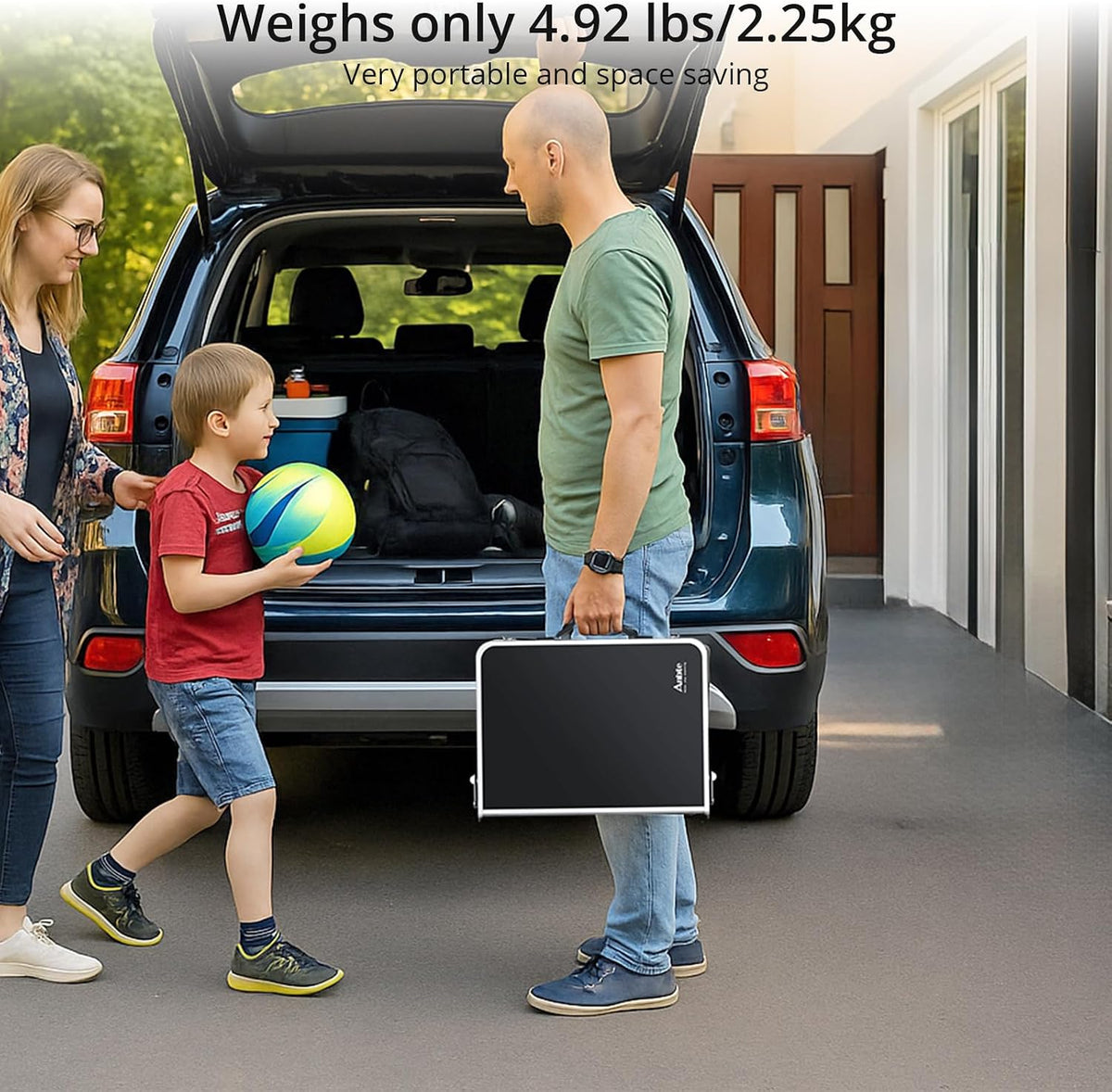 Anbte 2ft Folding Camping Table, 23"x 16" Small Folding Table Portable