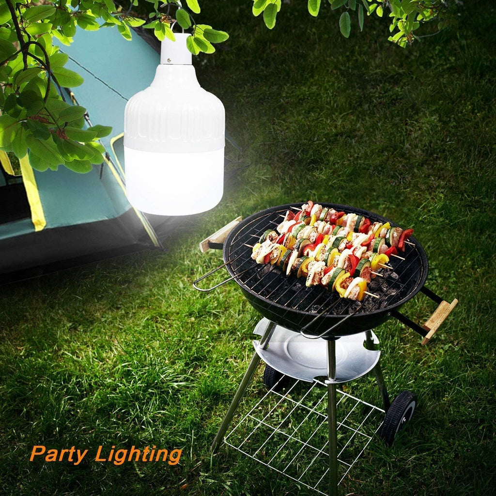 Camping Lantern LETOUR Dimmable 8800mAh LED Light Bulb 5 Lighting Modes Rechargeable Hanging Tent Light 5000 Lumen Portable Emergency Lantern Power Failure Emergency Survival Kits Snowstorm