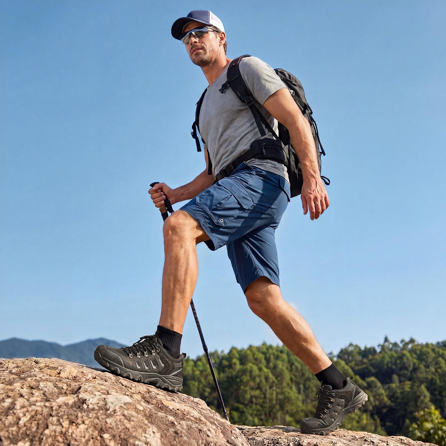 NORTIV 8 Men's Waterproof Hiking Shoes Leather