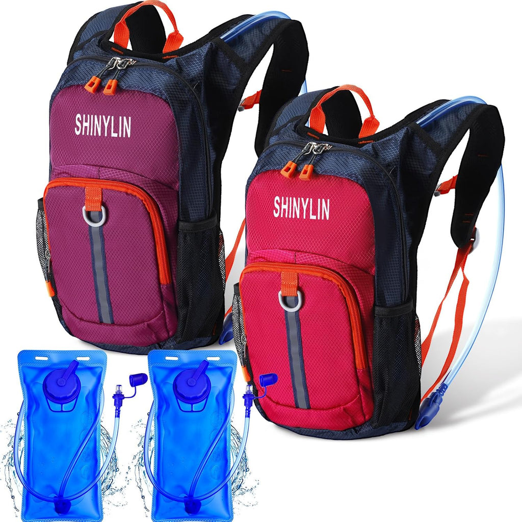 Shinylin 2 Pcs Kids Hydration Hiking Backpack