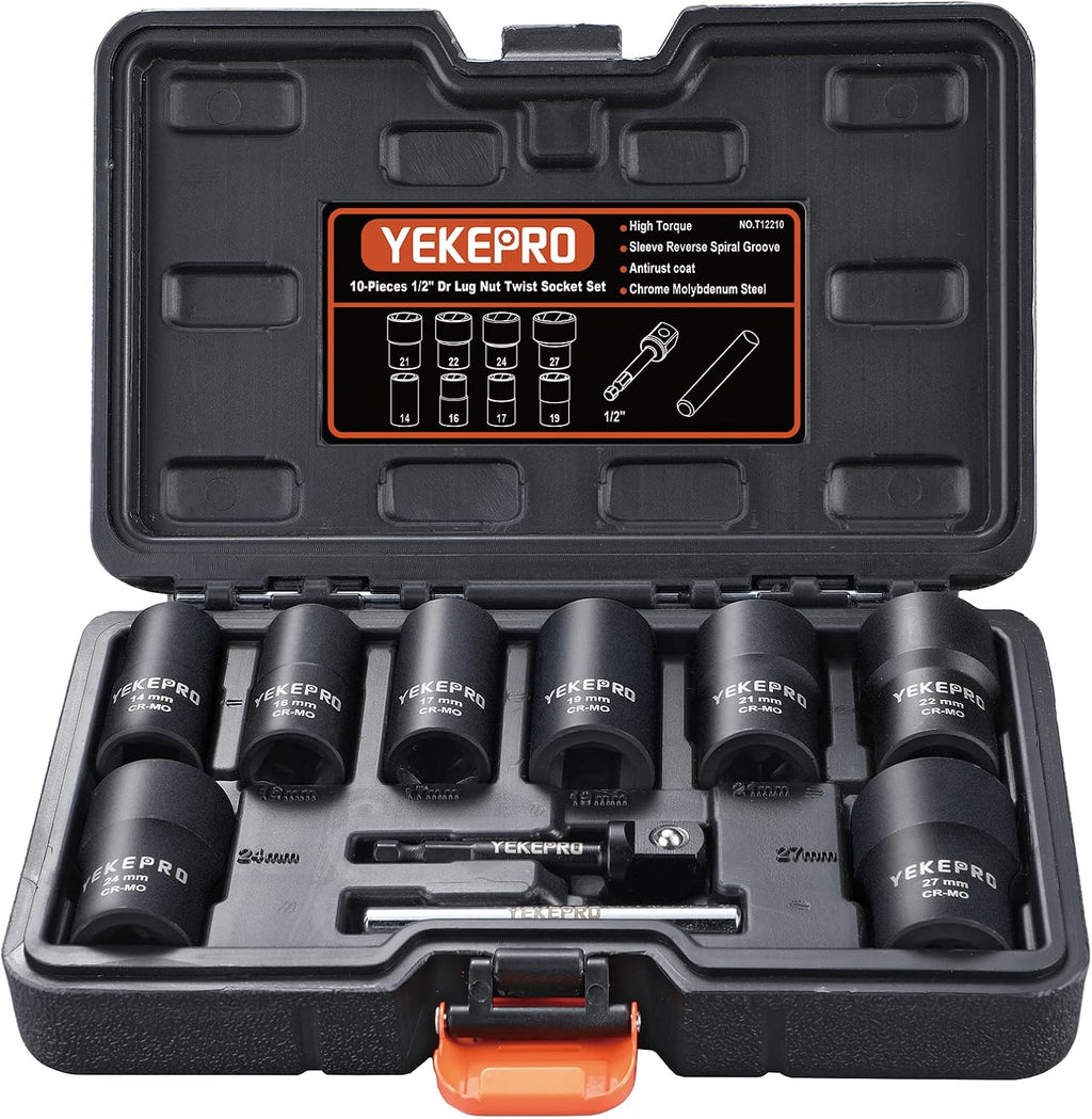 6PCS Lug Nut Removal Tool, 1/2 Inch Bolt Extractor Set