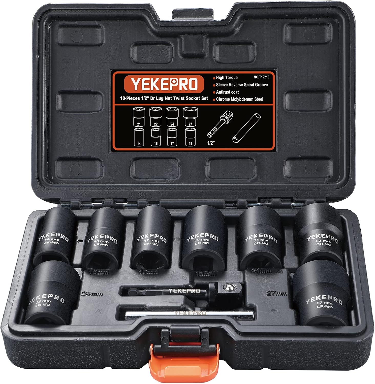 6PCS Lug Nut Removal Tool, 1/2 Inch Bolt Extractor Set