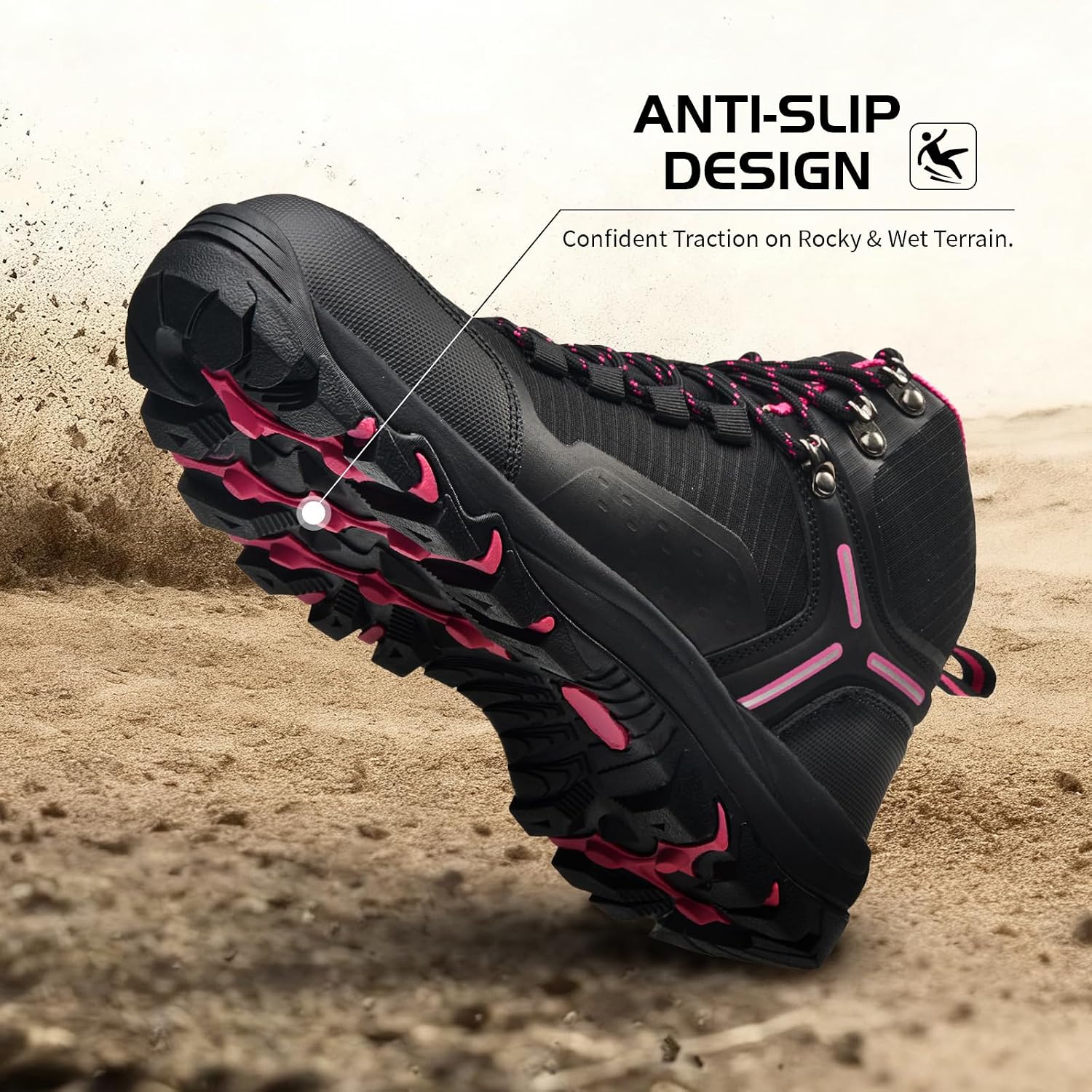 Women's Waterproof Wide Toe Box Hiking Boots