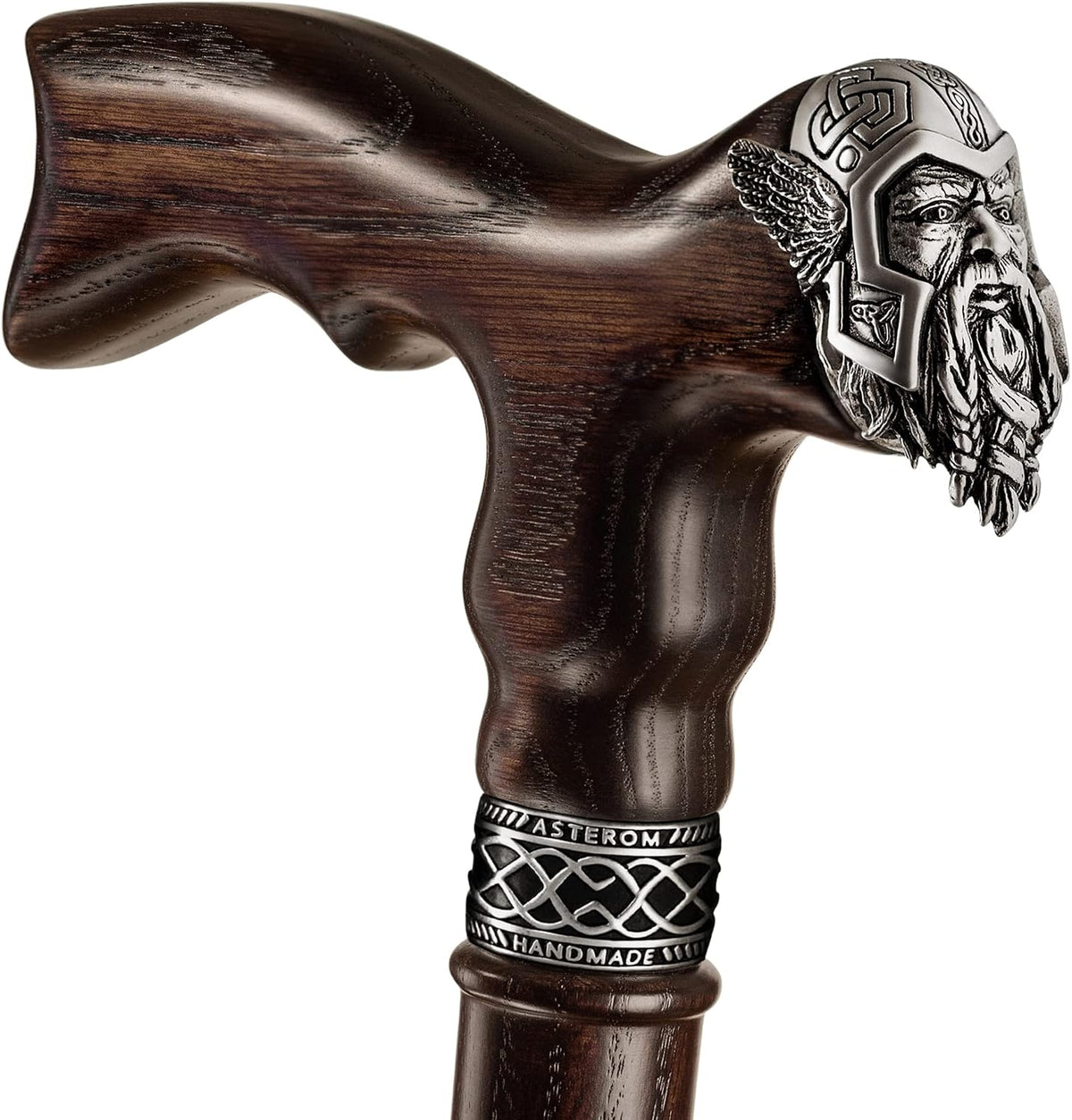 Asterom Wooden Canes for Men, Handcrafted Men's Walking Cane, Oak Wood