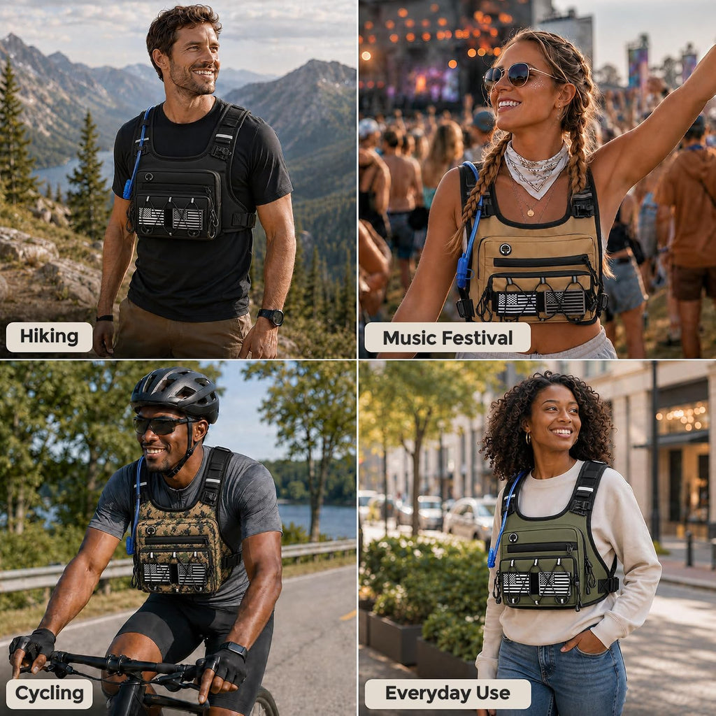 Running Vest Water Backpack with 2L Leak-Proof Bladder for Men & Women