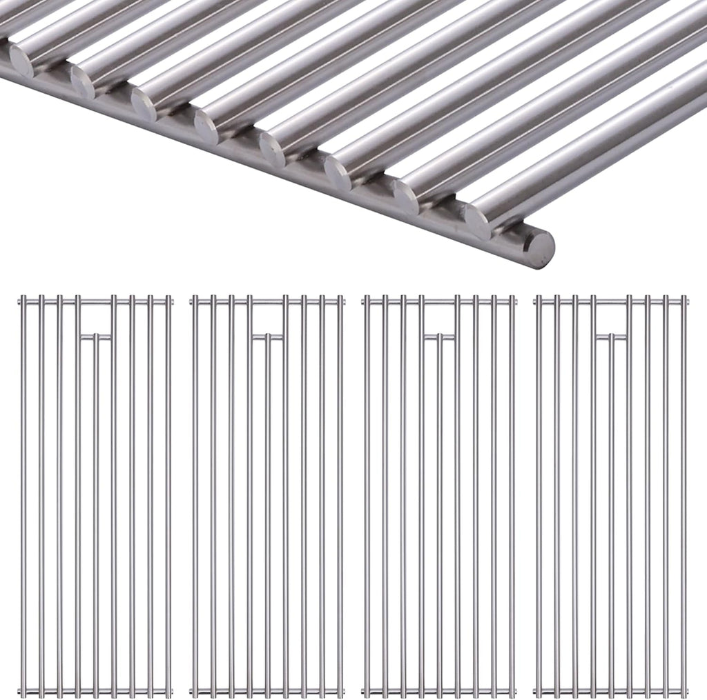Upgrade 4 Pack 8mm 304 Stainless Steel BBQ Cooking Grill Grate Replacement Parts for Bull 16517,BBQ Angus 47628, Brahma, Lonstar Select, Outlaw Steer Premium, Lonestar Select,7 Burner Premium