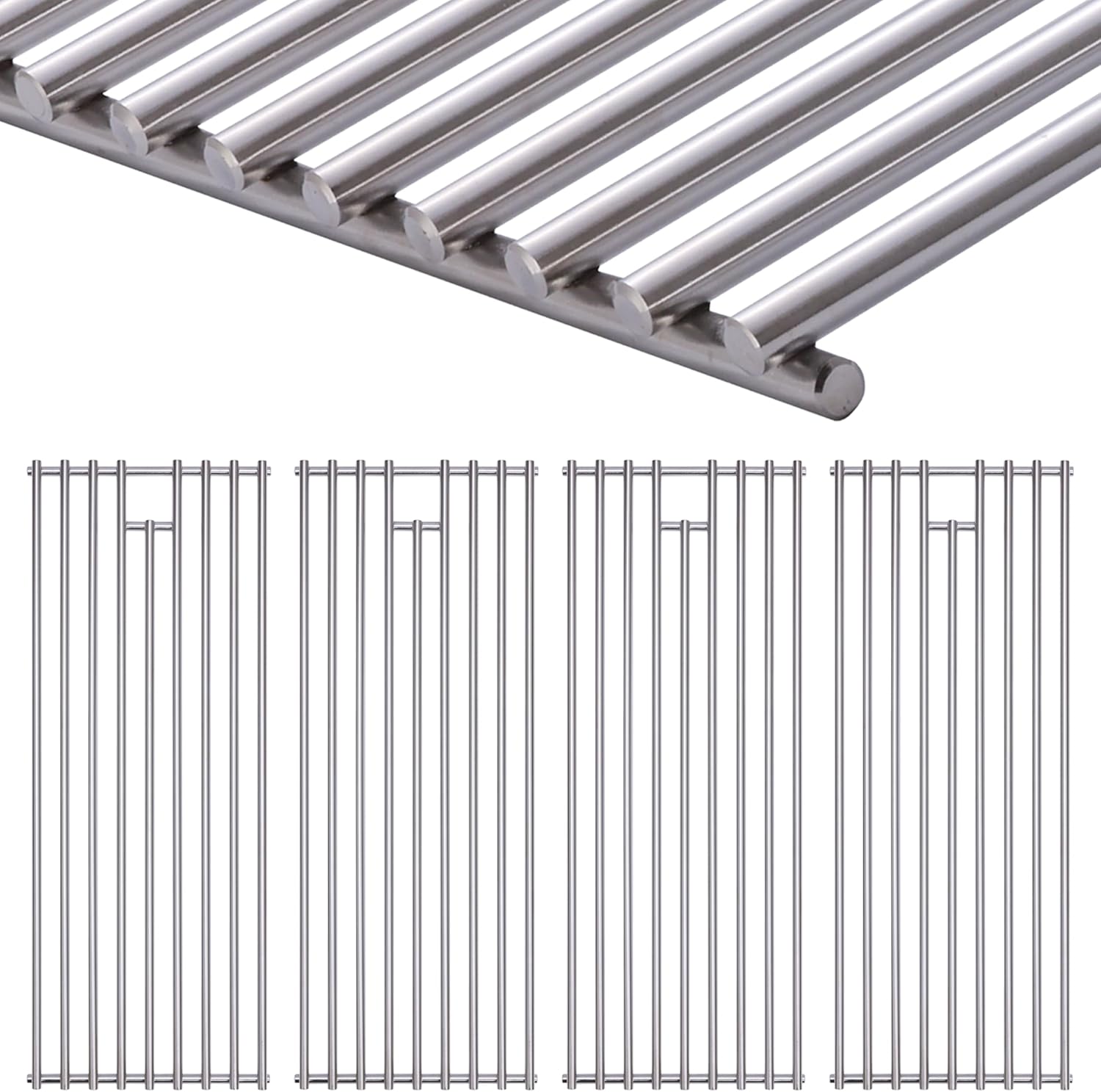 1 Pack 8mm Stainless Steel BBQ Cooking Grill Grate Replacement Part for 16517 Bull 18248 LP,18249 NG,65073 L60000 L75000 L90000, BBQ Angus 47628, Brahma, Lonstar Select, Outlaw Steer Premium