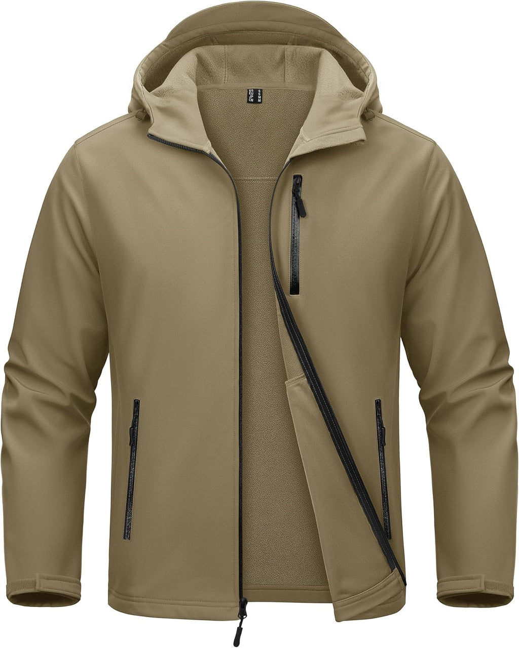 MAGCOMSEN Men's Jacket Waterproof Fleece Lightweight Softshell Rain Coat