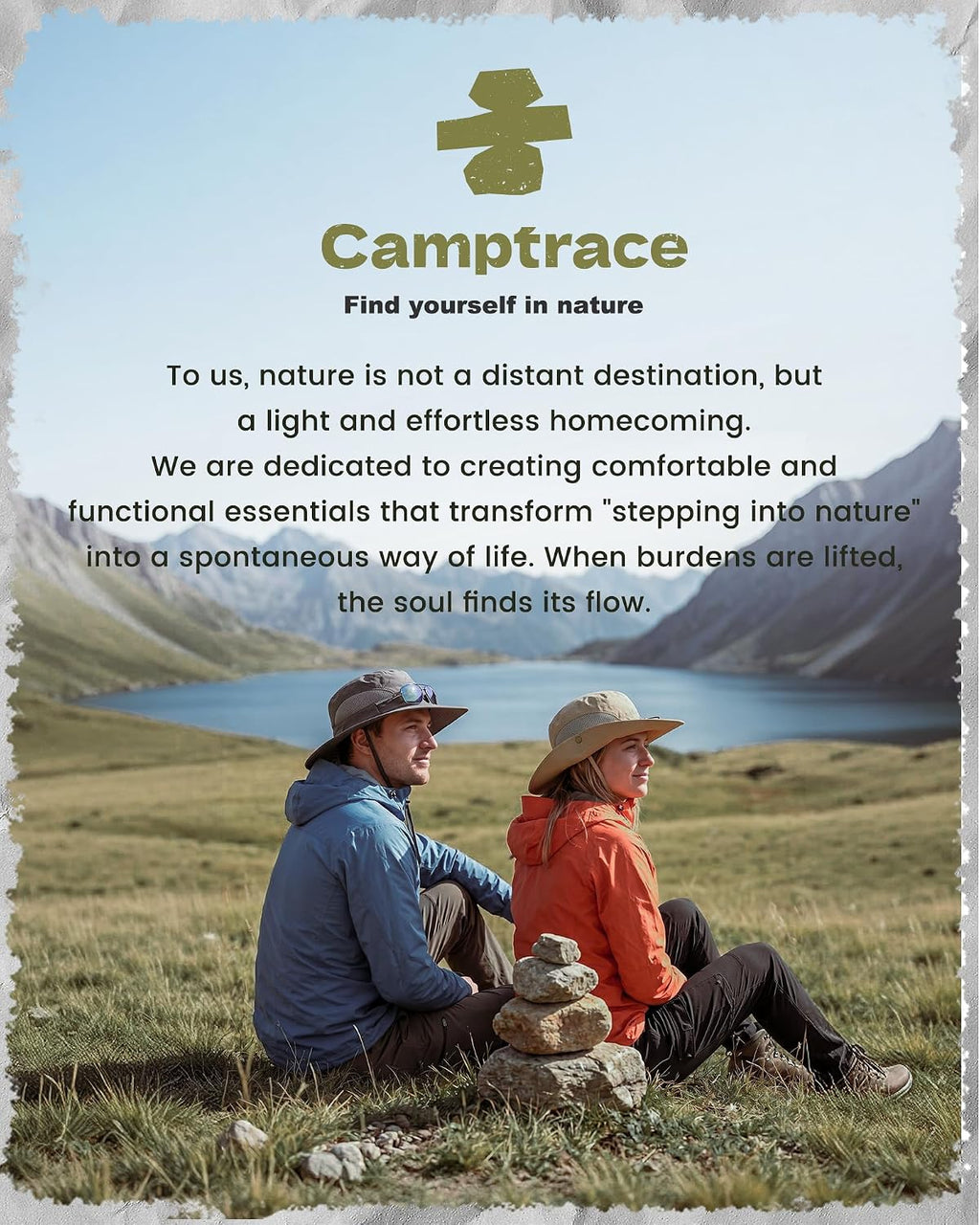 Camptrace Wide Brim Sun Hats for Men Hiking Fishing Outdoor Bucket Hat