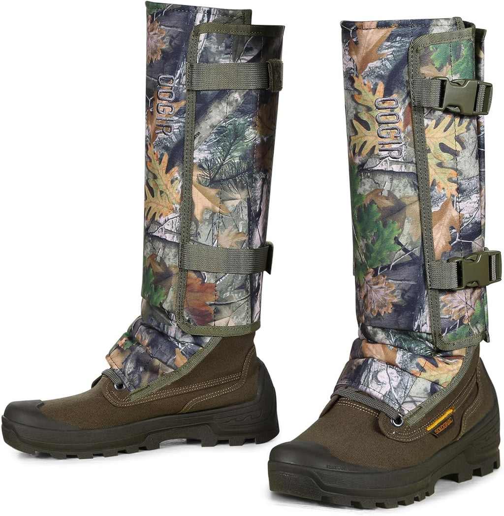 QOGIR Snake Gaiters for Hunting: Durable Snake Guards, Snake Gaiter Leggings for Men & Women, Snake Bite Protection for Lower Legs, Snake Proof Gaiters with Adjustable Size
