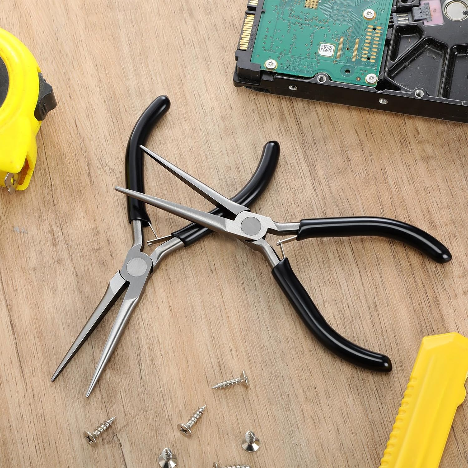 10 Pcs Mini Needle Nose Plier Bulk Jewelry 6 '', Black