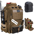 Goture Fishing Tackle Backpack with 2 Rod Holders & Rain Cover