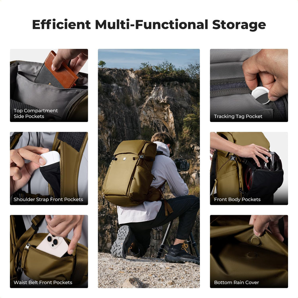 K&F CONCEPT Camera Backpack, 30L Large Capacity Camera Bag