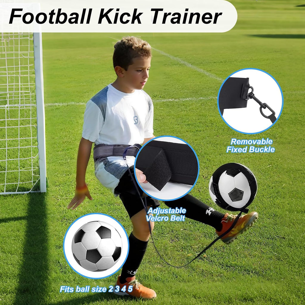 Speed Agility Training Equipment Set, Agility Ladder 20ft, 12 Football Cones, Resistance Parachute/Soccer Kick Trainer, Jump Rope, 5 Resistance Bands, Football Practice Equipment for Kids Adults